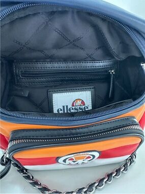 Ellesse Colorblock Belt Bag in Navy, Orange & Red